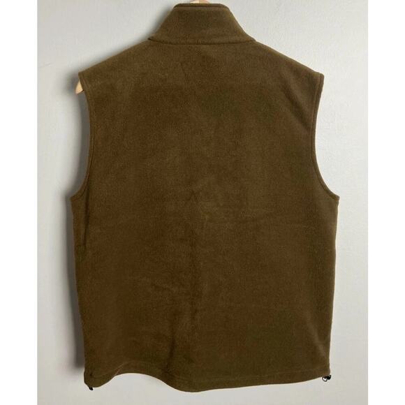 Woolrich Fleece Vest Medium Brown Full Zip Sleeveless Outdoor Hiking Size M Mens - Picture 2 of 7